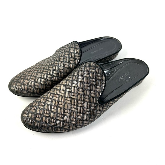 Donald J Pliner Baz Mules 9.5 Woven Fabric Shoes Womens Slip On - Picture 1 of 8